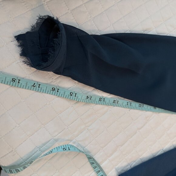 Womens H&M Sheer Long Sleeve Blouse With Frayed Edges - Picture 7 of 9